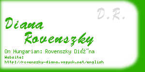 diana rovenszky business card